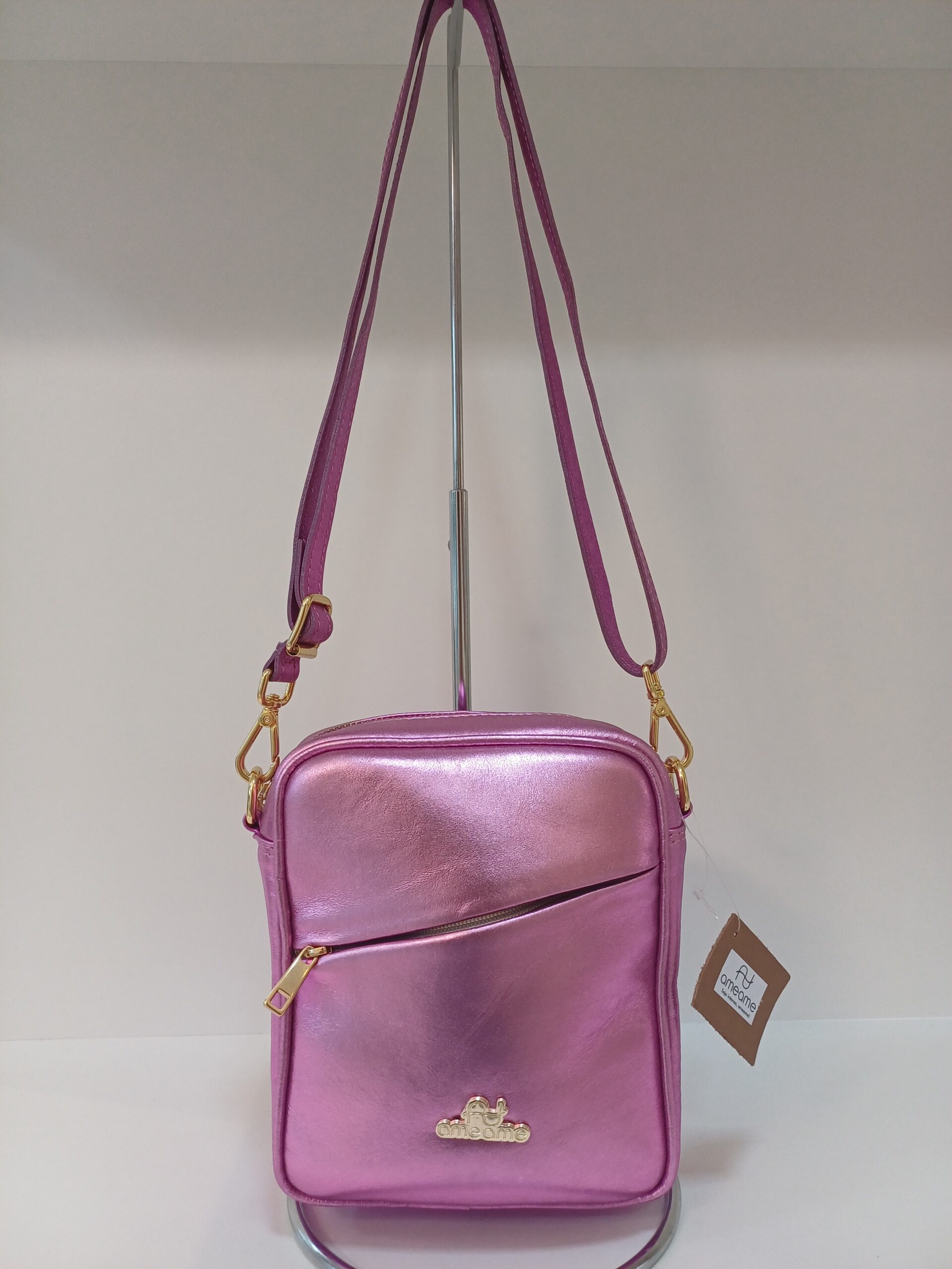 Bolsa pink metalizada